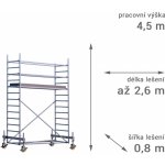 Lešení RUX MOBILO 800 4,5 m 260 cm – Sleviste.cz