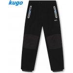 Kugo Softshellové kalhoty zateplené HK2522 černé / modrý zip – Zboží Mobilmania