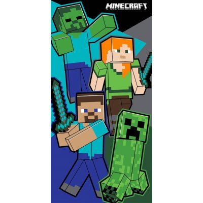 Carbotex Dětská osuška 70 x 140 cm Minecraft Vituální Boj – Zboží Mobilmania