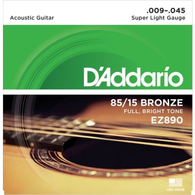 D'ADDARIO EZ890 80/15 Bronze Super Light - .009 - .045 – Zboží Mobilmania