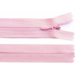 Spirálový zip skrytý No 3 délka 30 cm - růžová světlá – Zboží Mobilmania