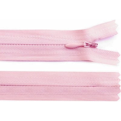 Spirálový zip skrytý No 3 délka 30 cm - růžová světlá – Zboží Mobilmania