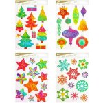 UNIPAP okenní fólie vánoce glitr VA024 20 x 30 cm 8886077 173061 – Hledejceny.cz
