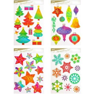 UNIPAP okenní fólie vánoce glitr VA024 20 x 30 cm 8886077 173061 – Hledejceny.cz