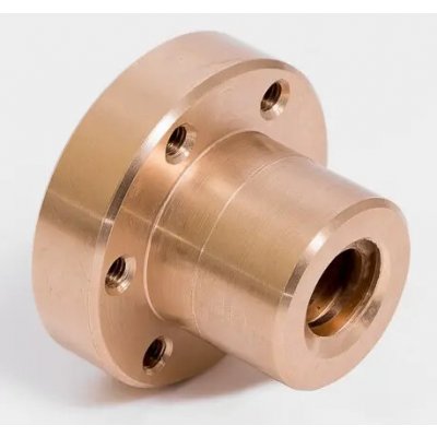 Matice Trapézová Kruhová Bronz Tr12x3 (28x35) s přírubou – Hledejceny.cz