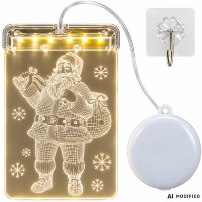 Jipos Tools Svítící okenní vitráž Santa Claus 26016 JIPOS – Hledejceny.cz