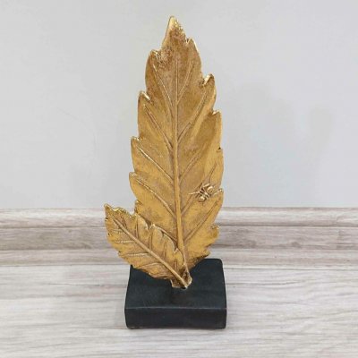 Kare Design Dekorace Dva listy - zlatá, 22cm Kare, 8 x 22 x 5 cm – Hledejceny.cz
