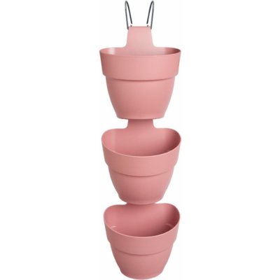 Elho Květináč Vibia Campana Vertical Forest set 3 dusty pink