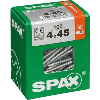 Spax Wirox Univerzální vrut T-Star plus, ø 4 × 45 mm, TX20, zápustná hlava, 100 ks 4191010400457 – Hledejceny.cz