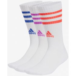 adidas 3-Stripes Cushioned Sportswear Crew 3P Bílý