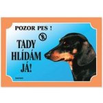 Dafiko Tabulka Tady hlídám! Jezevčík černý 1ks – Zboží Mobilmania