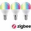 Žárovka Paulmann Standard 230V Smart Home Zigbee 3.0 LED kapka E14 3x5W RGBW+ stmívatelné mat