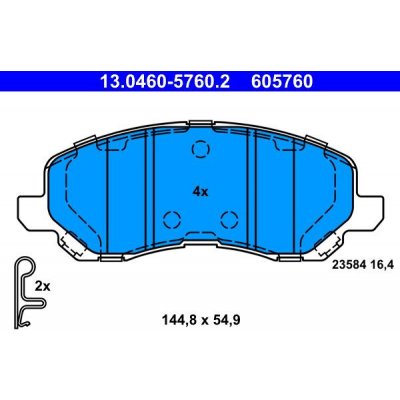 Sada brzdových destiček ATE 13.0460-5760 (AT 605760) | Zboží Auto