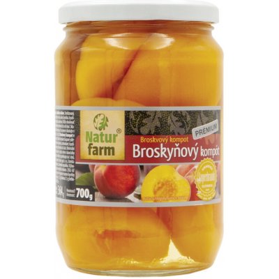 Natur Farm Prémium broskvový kompot 700 g – Sleviste.cz