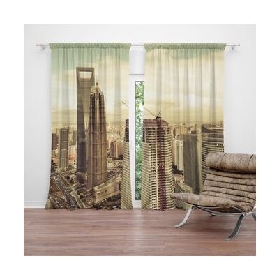 Sablio Závěs Mrakodrapy 4: 2ks 140x250cm – Hledejceny.cz