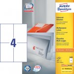 Avery Zweckform Etikety 100 listů A4 bílé 105 x1 48 mm univerzální 3483 – Sleviste.cz