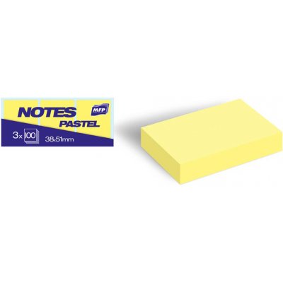 MFP Paper s.r.o. Bloček samolepící MFP Notes žlutý 38 x 51 mm 3x100 – Zboží Mobilmania