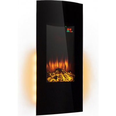 Klarstein Elektrický krb do obývacího pokoje a interiéru s LED plameny ventilátorový ohřívač s časovačem nastavitelný termostat ohřívač 2000 W – Zboží Dáma
