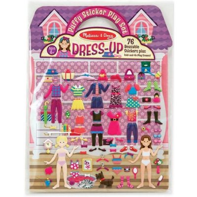 Melissa & Doug Y-Adhezní sešit se samolepkami oblékání panenek MDa12195 – Zboží Dáma
