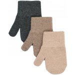 Mikk-Line Dětské pletené vlněné palčáky sada 3ks Rose Melange-Melange Denver-Dark Gray Melange – Hledejceny.cz