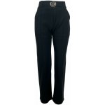 Dámské černé nadměrné zateplené kalhoty s širokými nohavicemi Černá – Zboží Dáma