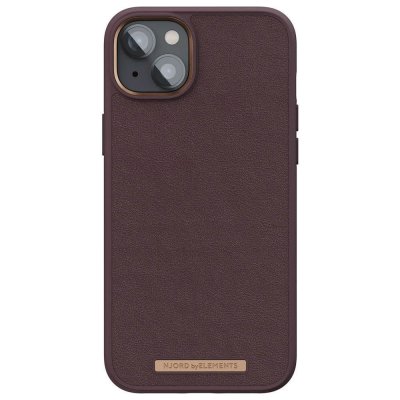 Pouzdro Njord Genuine Leather Case iPhone 14 Plus, Dark Br