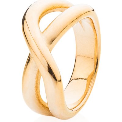 Franco Bene Double cross prsten pozlacený 482 – Zboží Dáma
