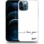 Pouzdro Picasee silikonové Apple iPhone 12 Pro Max - I love you černé – Zboží Mobilmania