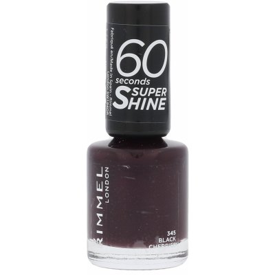 Rimmel London 60 Seconds Super Shine Nail Polish lak na nehty 345 Black Cherries 8 ml – Zboží Dáma