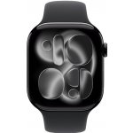 Apple Watch Series 11 (46mm) Klavírně černý hliník s černým sportovním řemínkem S/M MEUW4MP/A – Zboží Živě