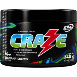 6Pak Nutrition Craze Pre-workout 240 g