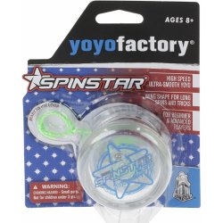 yoyo Yoyofactory LED Spinstar Clear Body Blue Print Blue Light one size
