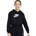 Nike Sportswear Club Fleece Crop Hoodie black/white – Zboží Dáma