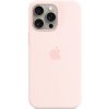 Pouzdro a kryt na mobilní telefon Apple AppleMix Originální Apple iPhone 15 Pro Max - MagSafe - silikonový - světle růžové
