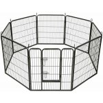 TECTAKE Ohrádka pro pejsky a štěňata železná klec obdélníková 125 x 85 x 70 cm – Zboží Dáma