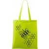 Nákupní taška a košík Adler/Malfini Handy Včela s plástvemi limetková černý motiv