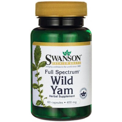 Swanson Wild Yam Root Divoký Yam 400 mg 60 kapslí