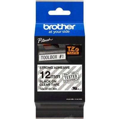 Páska Brother TZ-S131 (Černý tisk/průsvitný podklad) – Zboží Mobilmania