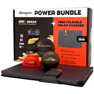 Deeper Power Bundle nahazovací Sonar Chirp+ 3 a solární nabíječka – Zboží Mobilmania