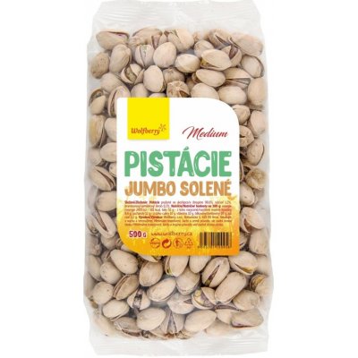 WOLFBERRY Pistácie jumbo pražené solené medium 500 g – Zboží Mobilmania