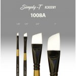 Štětec Simply-T Academy 1008A - zkosený, krátká rukojeť Velikost štětce: 1/2 – Sleviste.cz
