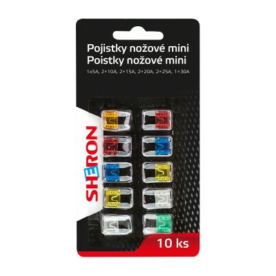 SHERON Pojistky nožové mini 10 ks – Hledejceny.cz