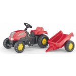 Rolly Toys Šlapací traktor Kid Case s vlečkou červený – Sleviste.cz