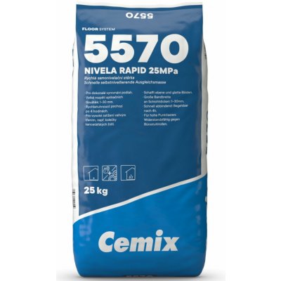 Stěrka samonivelační Cemix 5570 Nivela Rapid 25MPa – 25 kg – Hledejceny.cz