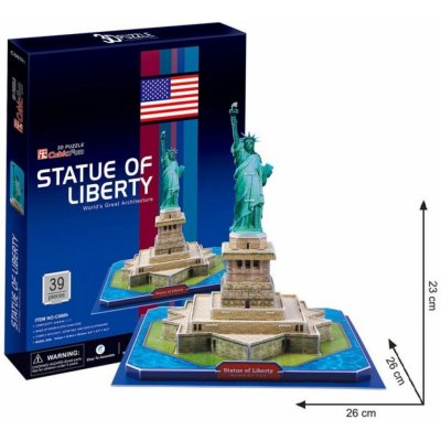 CubicFun 3D puzzle Socha Svobody New York 39 ks – Zboží Mobilmania