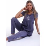 Mateřské pyžamo na kojení 1D0884 šedá – Zboží Dáma