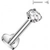 Piercing Šperky4U piercing do brady titan čirý kámen TIT1313-1208