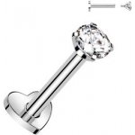 Šperky4U piercing do brady titan čirý kámen TIT1313-1208 – Zboží Mobilmania