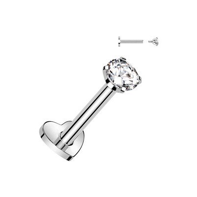 Šperky4U piercing do brady titan čirý kámen TIT1313-1208 – Zboží Mobilmania