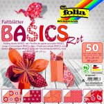 Folia 462/1010 Origami papír Basics 80 g/m2 10 x 10 cm 50 archů červený – Sleviste.cz